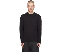 Black Patch Pocket Long Sleeve T-Shirt