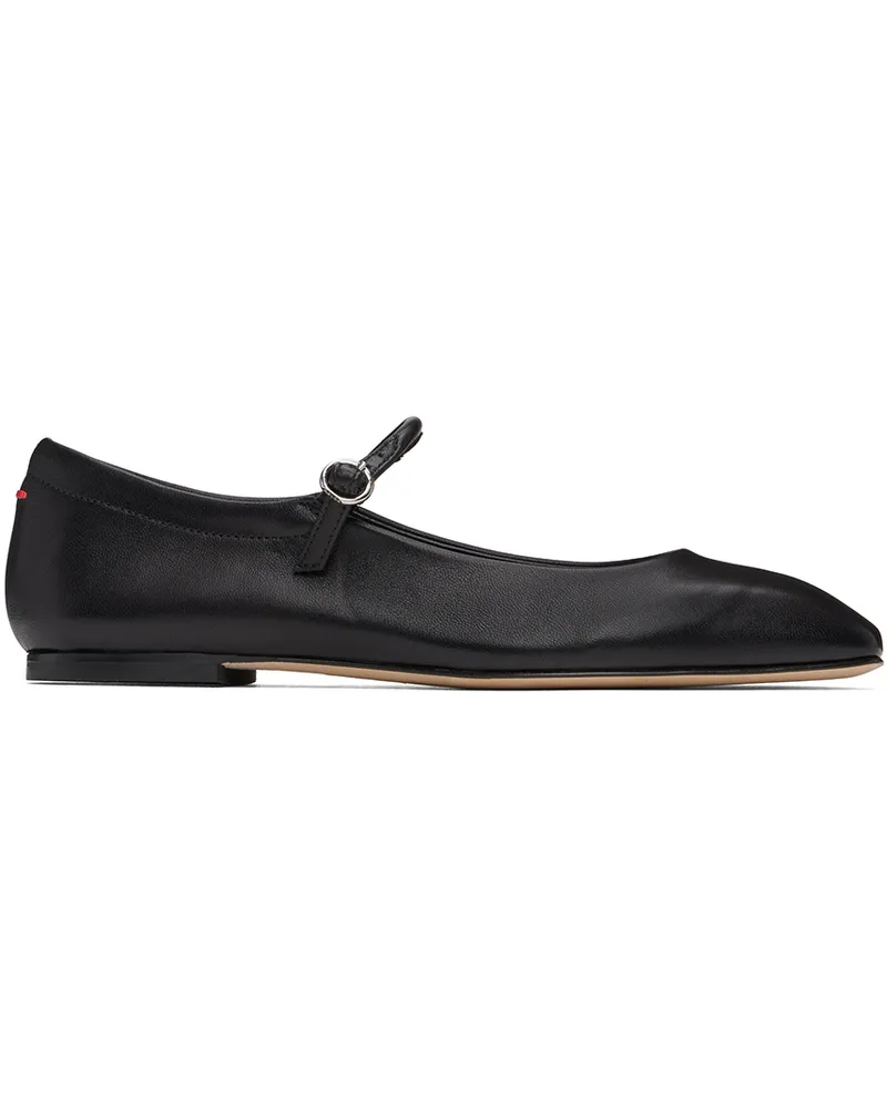 aeyde Black Uma Ballerina Flats Black