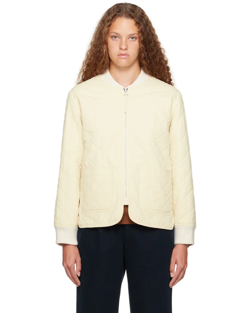 A.P.C. Beige Elea Bomber Jacket Bai