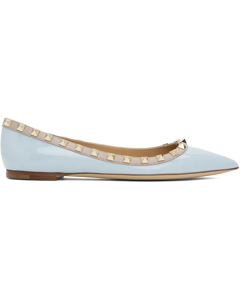 Valentino Garavani Blue Rockstud Ballerina Flats R7g