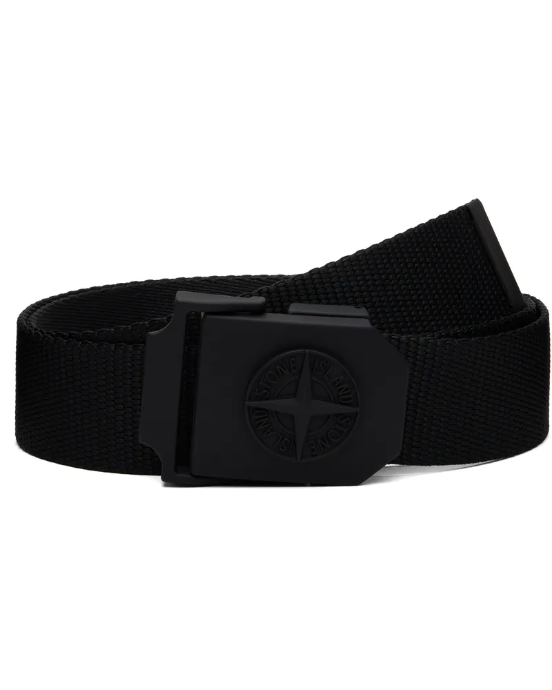 Stone Island Black 9300940 Nylon Tape Belt V0029