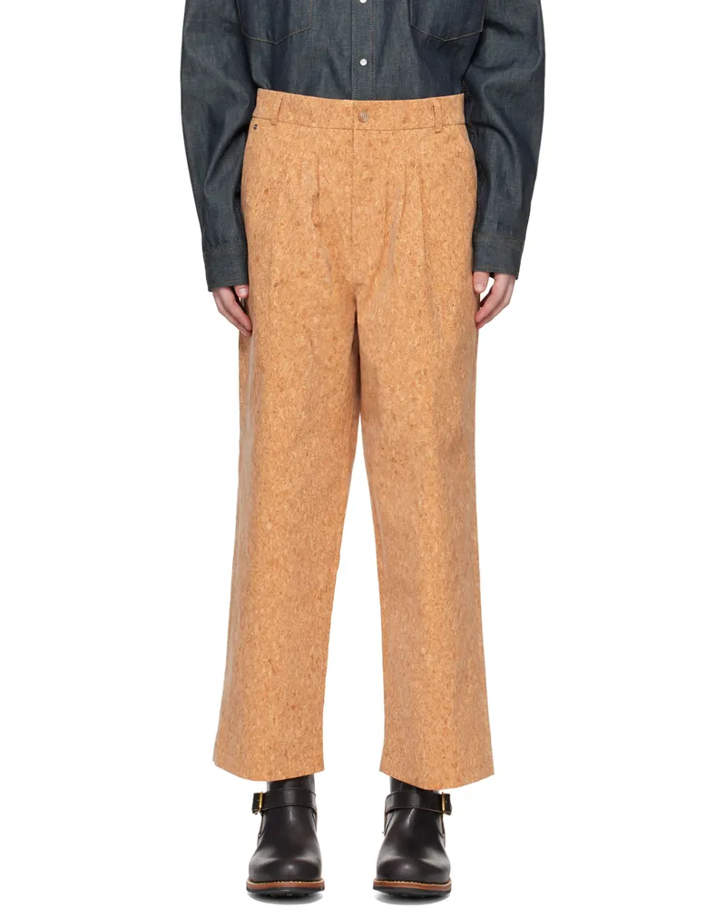 BLESS Beige Wide-Leg Trousers Cork