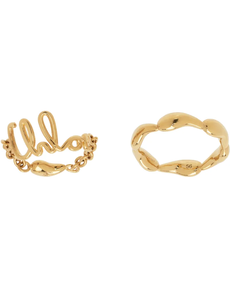 Chloé Gold 'The Chloé Iconic' Ring Set 9dc