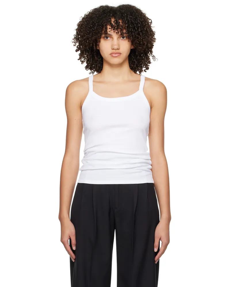 Filippa K White Fine Rib Tank Top 1009