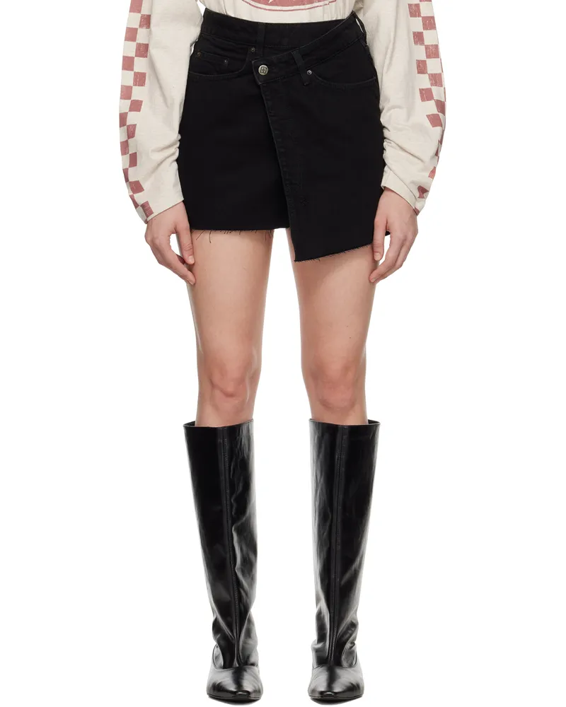 ksubi Black Rap Denim Miniskirt Black