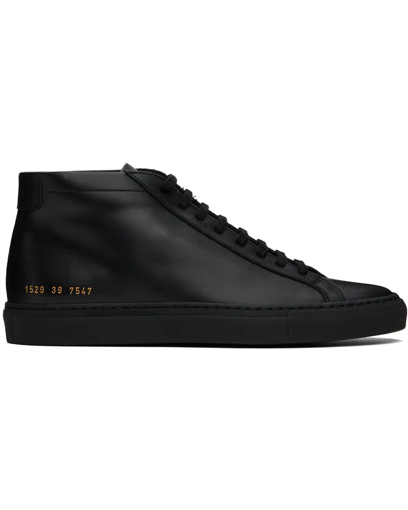 Common Projects Black Achilles Mid Sneakers 7547