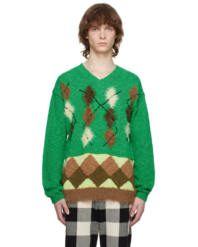 Andersson Bell Green Argyle Sweater Green
