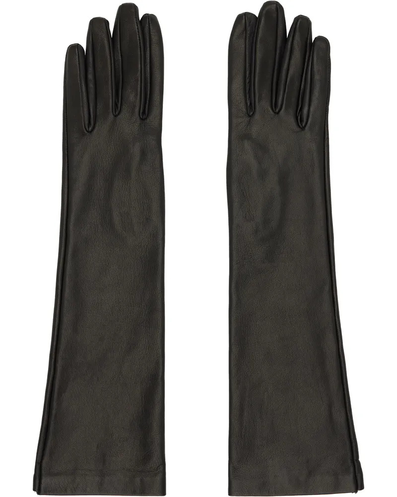 La Collection Black Connie Long Gloves Black