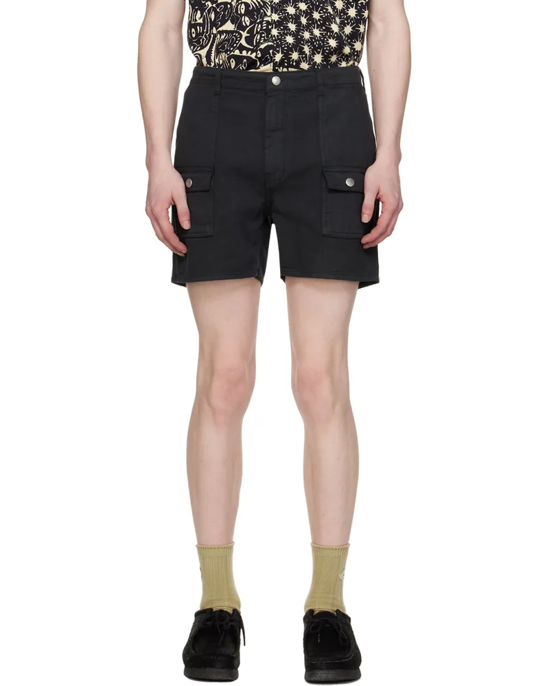 YMC Black Pocket Shorts 01-black