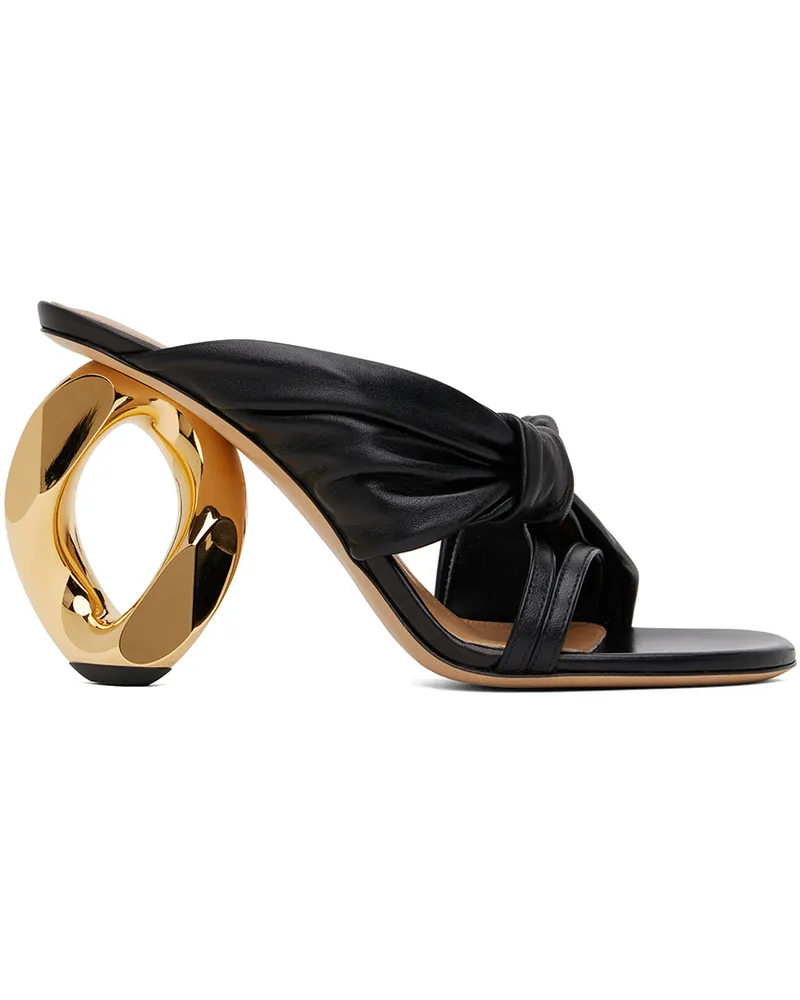 J.W.Anderson Black Chain Heel Mules 001-black