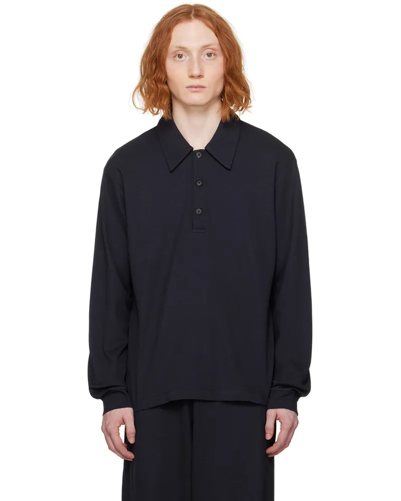 Our Legacy Navy Ile Piquet Polo Roman