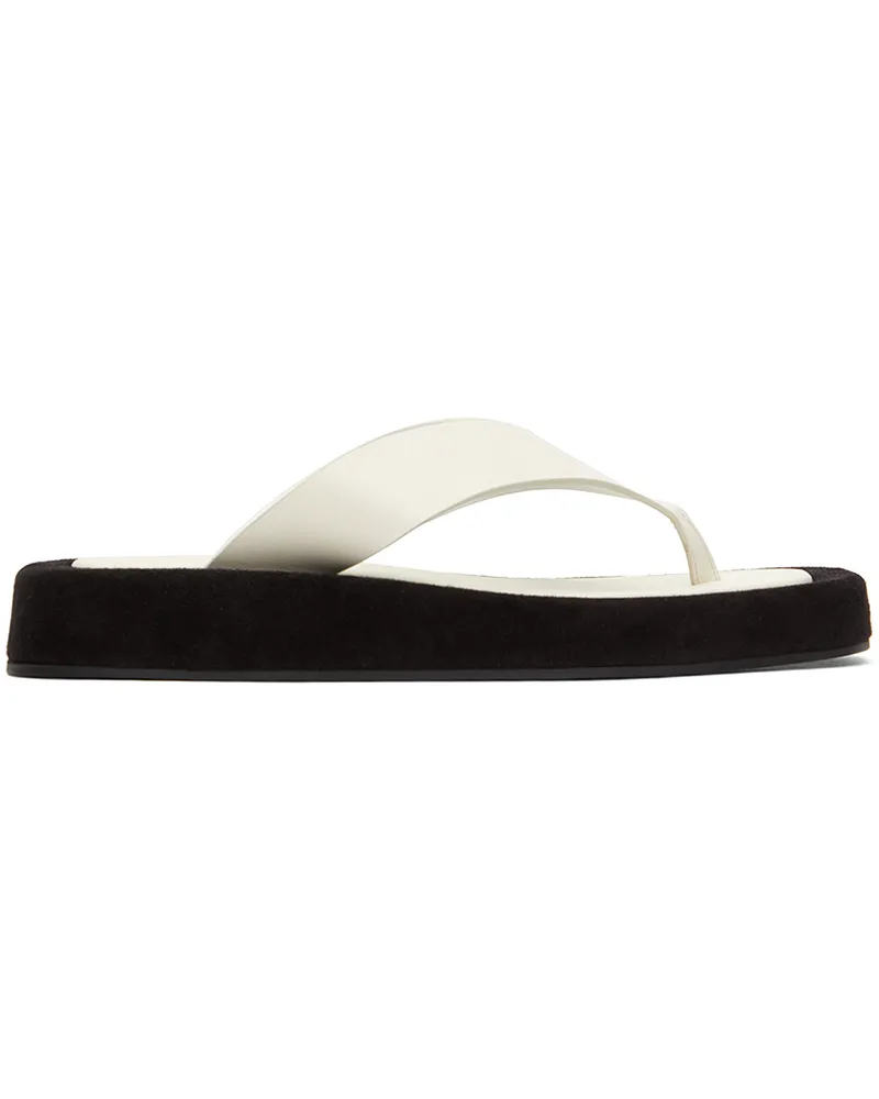 The Row Black Ginza Sandals Natural-bla