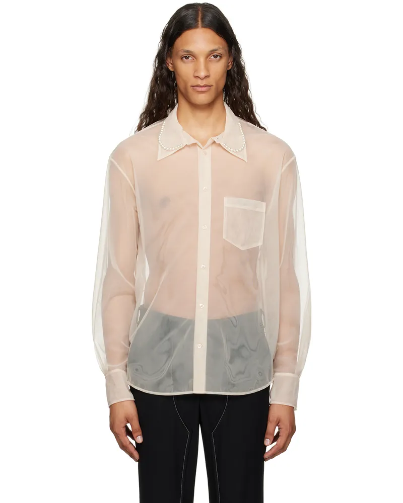 Simone Rocha Beige Pearl Shirt Nude