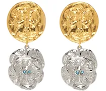 Gold & Silver Gemini Lady Drop Earrings