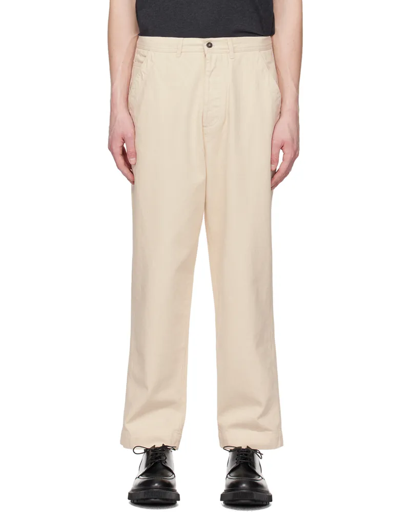 Officine Generale Off-White Preston Denim Trousers Ecru
