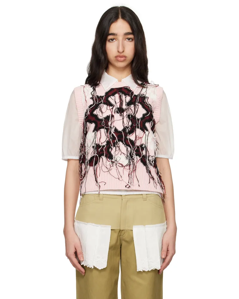 Charles Jeffrey Loverboy Pink Guddle Vest Pink