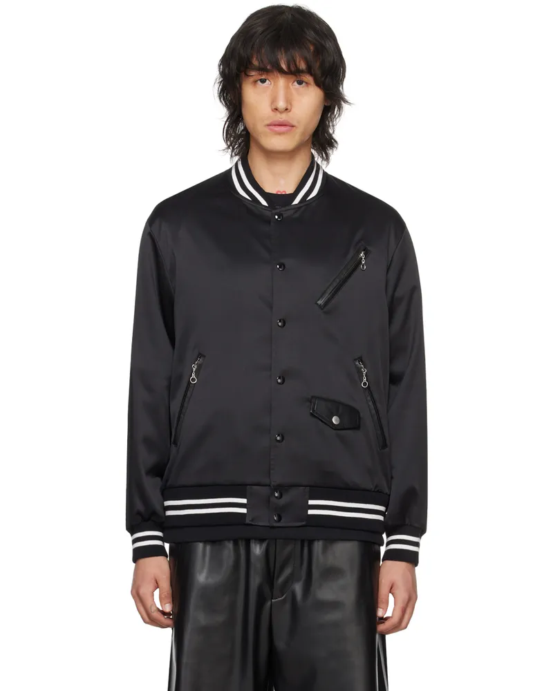 Undercover Black 'Bruit' Bomber Jacket Black