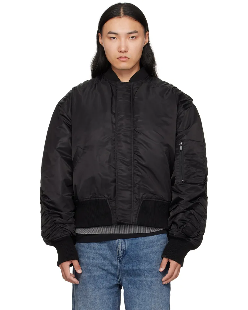 Han Kjøbenhavn Black Oversized Padded Bomber Jacket Black