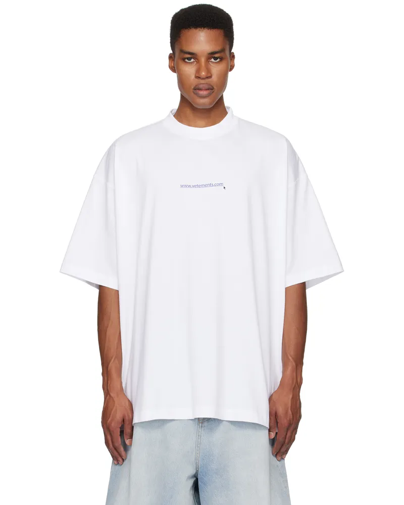 VETEMENTS White Website Oversized T-shirt White