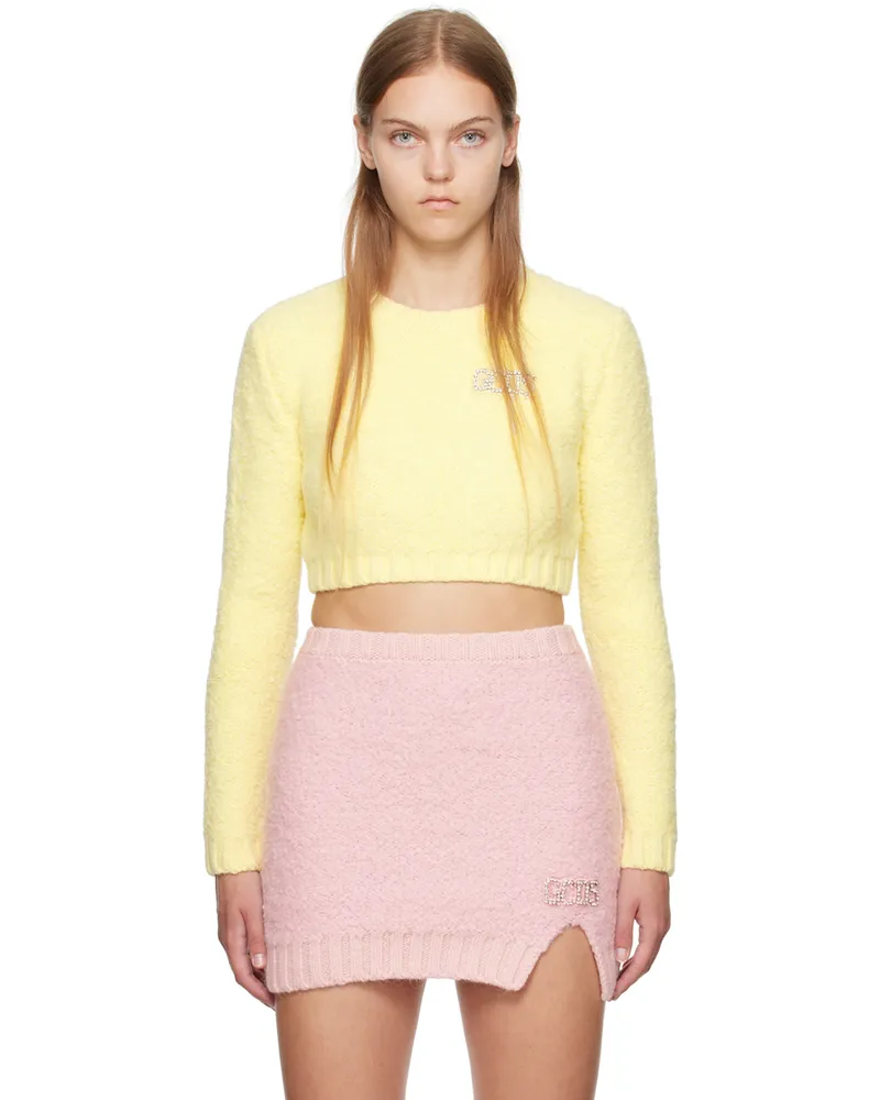 GCDS Yellow Hairy Sweater 04