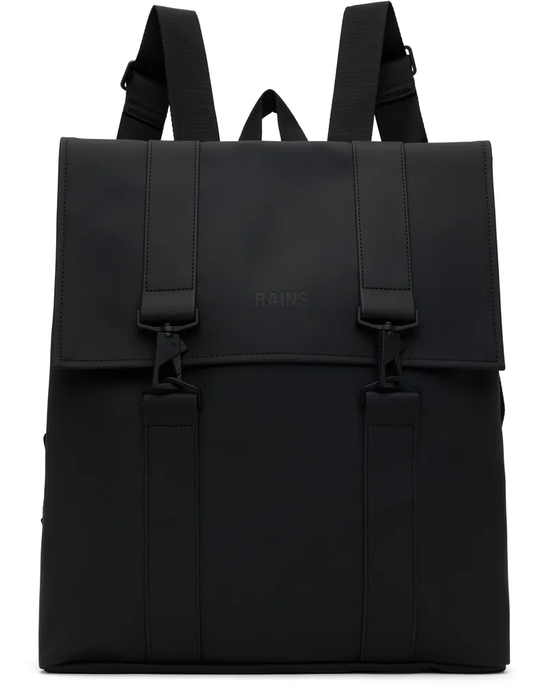 RAINS Black MSN Backpack Black