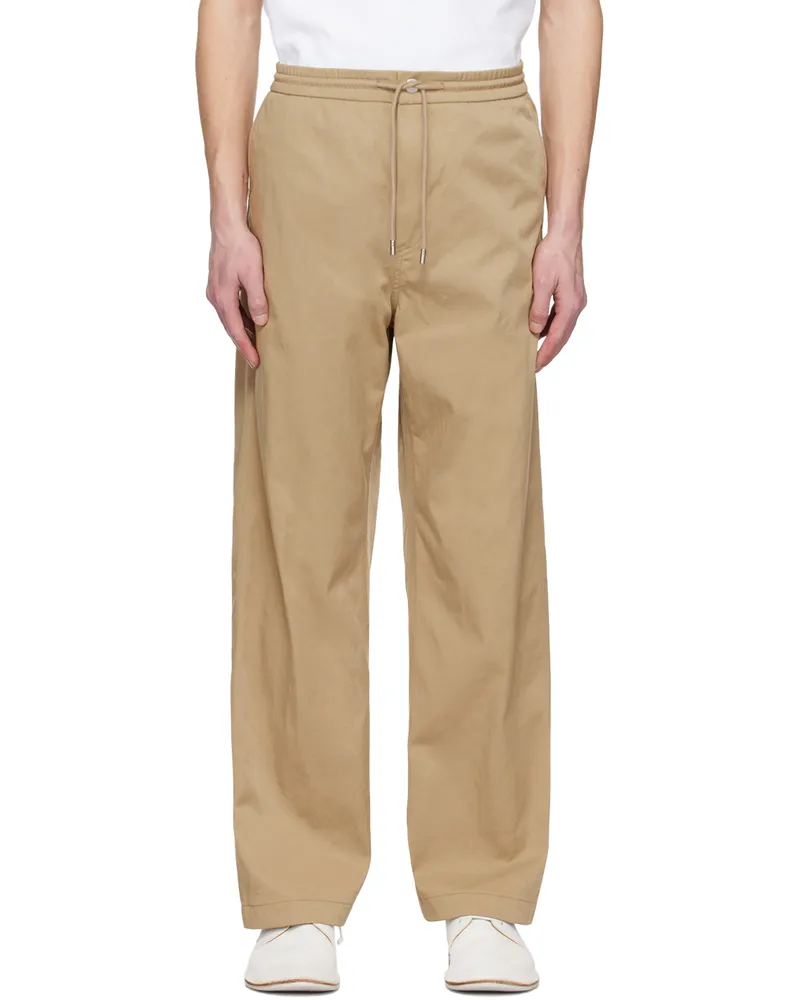 SOLID HOMME Beige Straight Trousers 715e