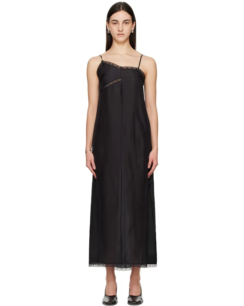 Maison Margiela Black Light Silk Lace Maxi Dress 900