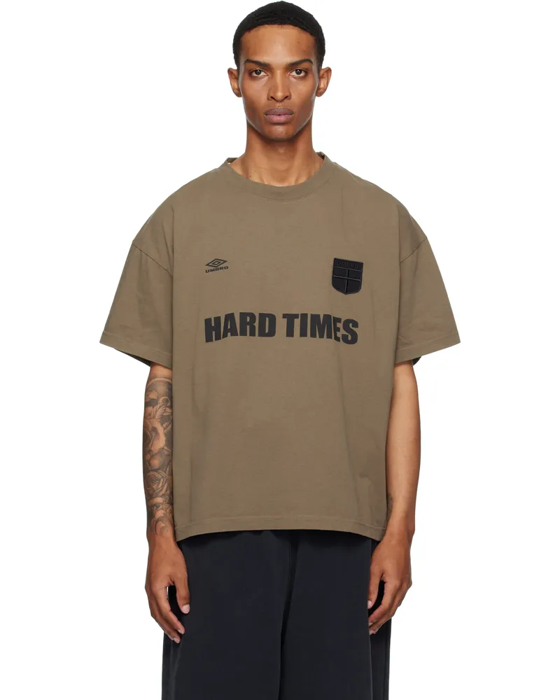 Umbro Khaki 'Hard Times' T-shirt Army