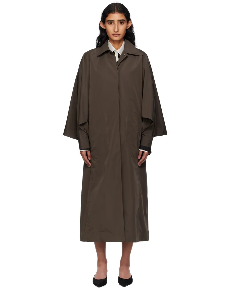 GIA STUDIOS Brown Etoffe Coat Brown