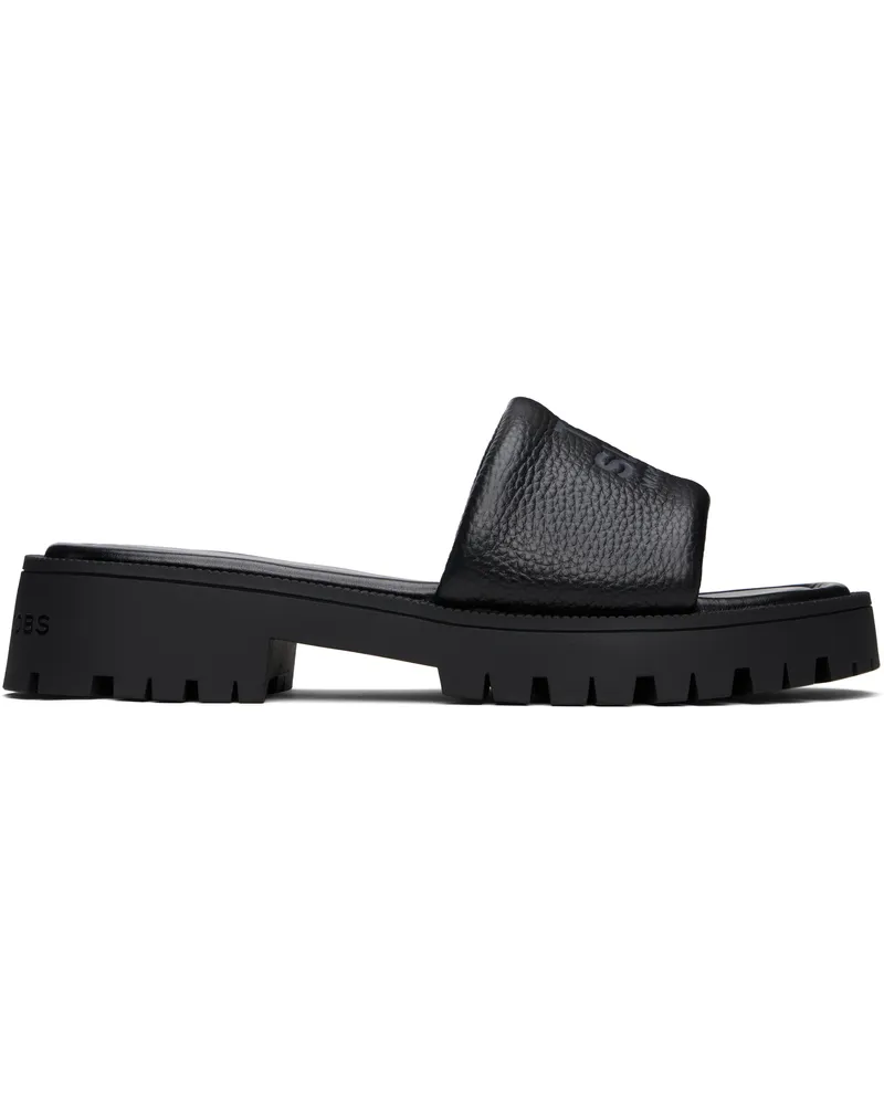 Marc Jacobs Black 'The Lug Sole Slide' Sandals 001
