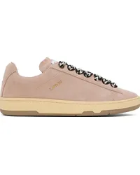 Lanvin Pink Suede Curb Lite Sneakers Pale