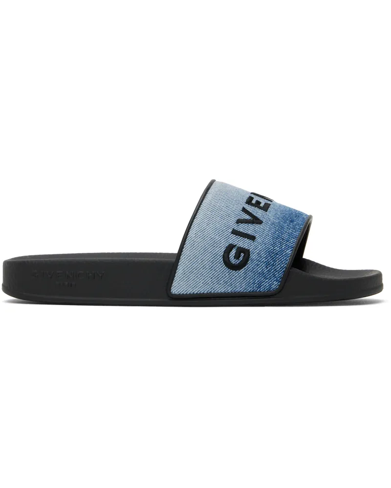 Givenchy Blue Slide Flat Pool Slides 420-medium