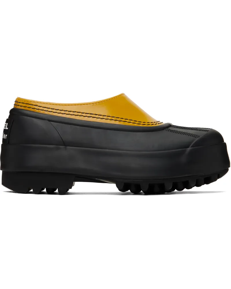 Proenza Schouler Yellow & Black SOREL Edition Caribou Slip-on Loafers Ochre