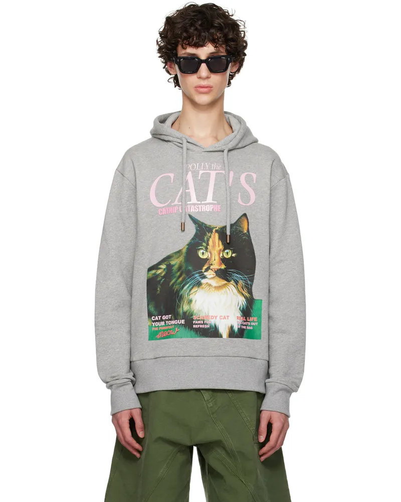 J.W.Anderson Gray 'Cat' Hoodie 945
