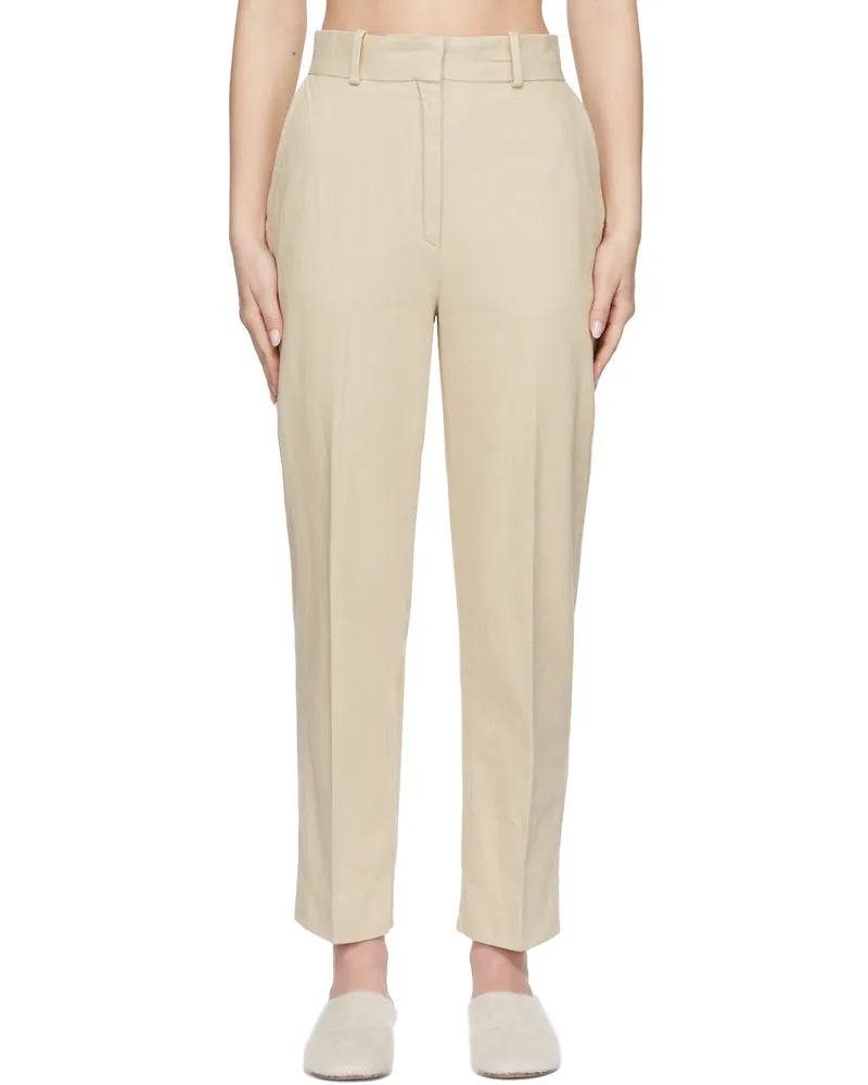 By Malene Birger Beige Assuka Trousers 12a