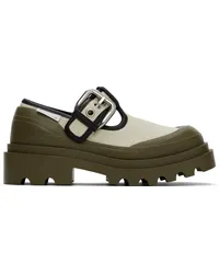 Bottega Veneta Beige & Khaki Trek Mary-Jane Loafers Natural-black-liana