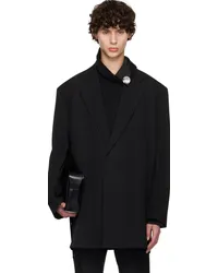 Jil Sander Black Single-Breasted Blazer Black