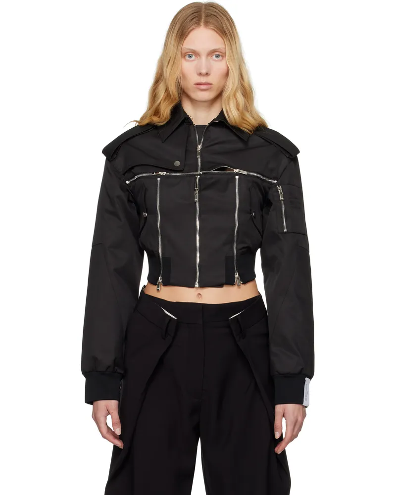 Rokh Black Broken Harrington Jacket Pm