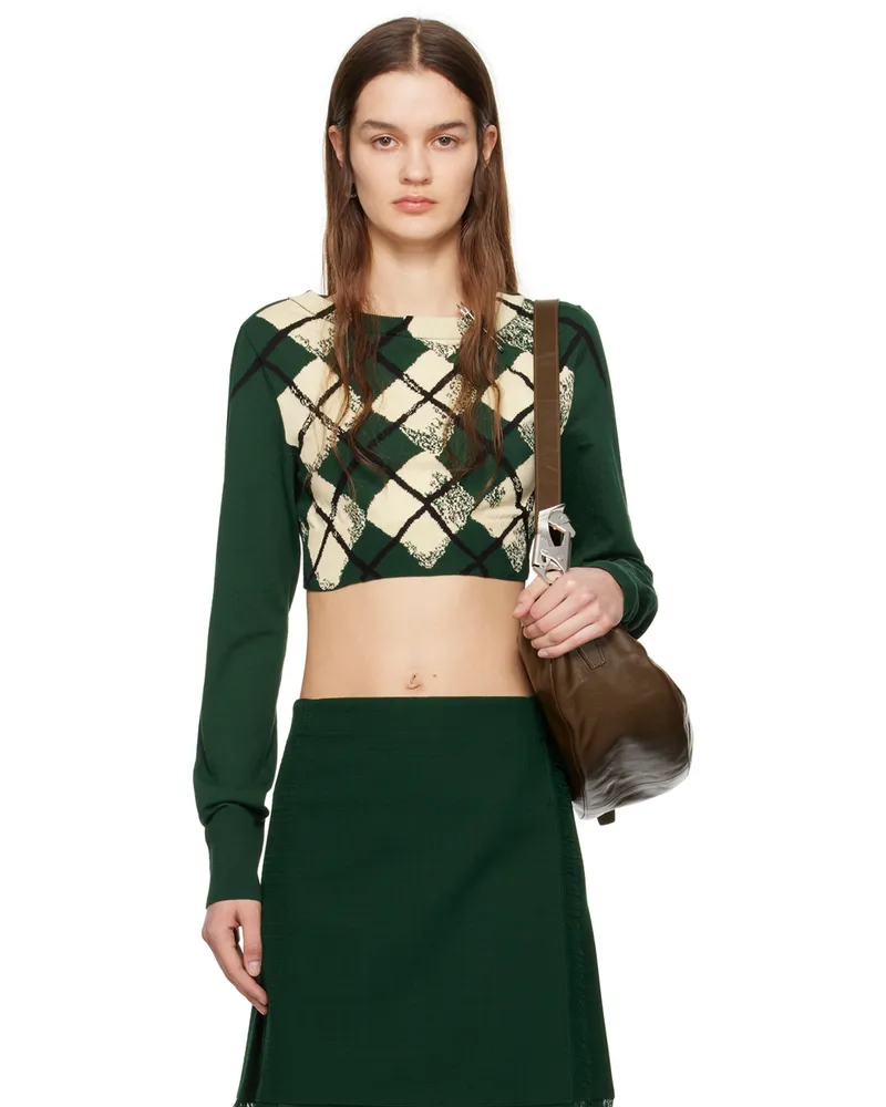 Burberry Green Argyle Sweater Ivy
