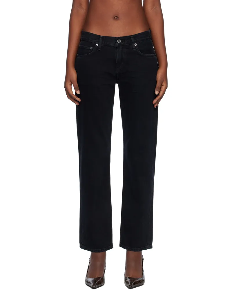 AGOLDE Black Amber Jeans Crushed