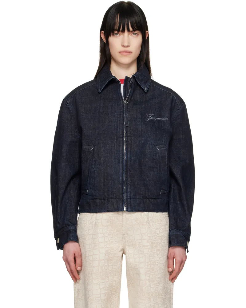 Jacquemus Navy La Croisière 'The Canevas de-Nîmes' Denim Jacket 390