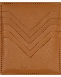 Rick Owens Tan Square Card Holder Clay