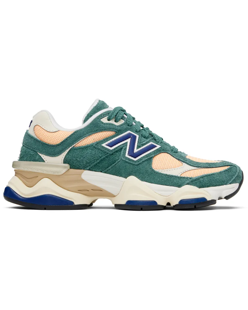 New Balance Green & Orange 9060 Sneakers New