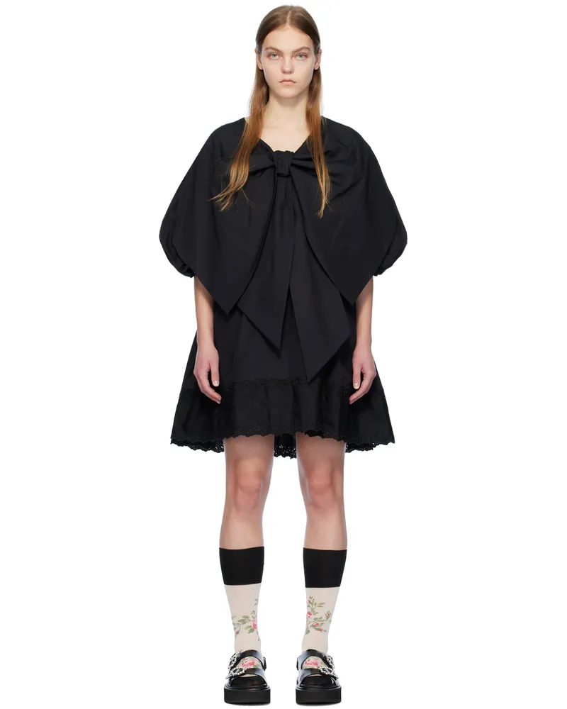 Simone Rocha Black Bow Minidress Black