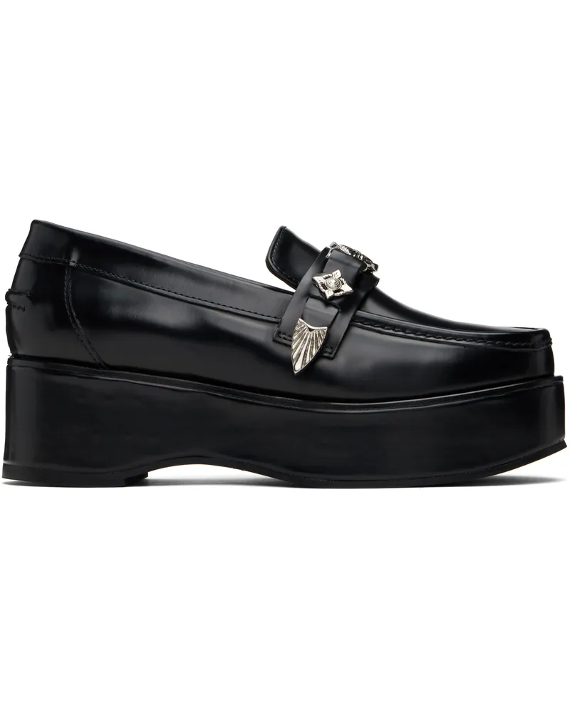 Toga Black Polido Platform Loafers Aj1384