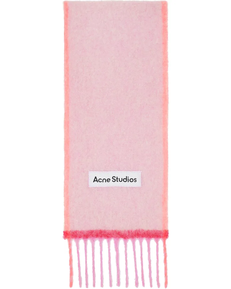 Acne Studios Pink Narrow Wool Mohair Scarf