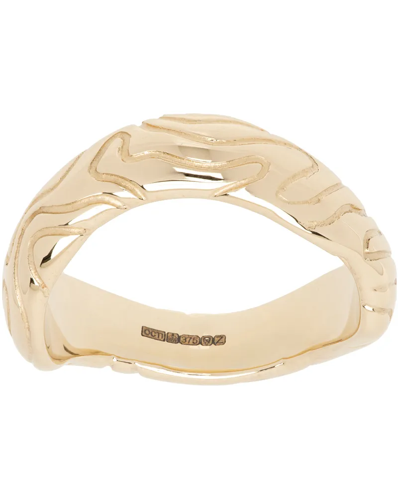 octi Gold Globe Stacking Ring Gold