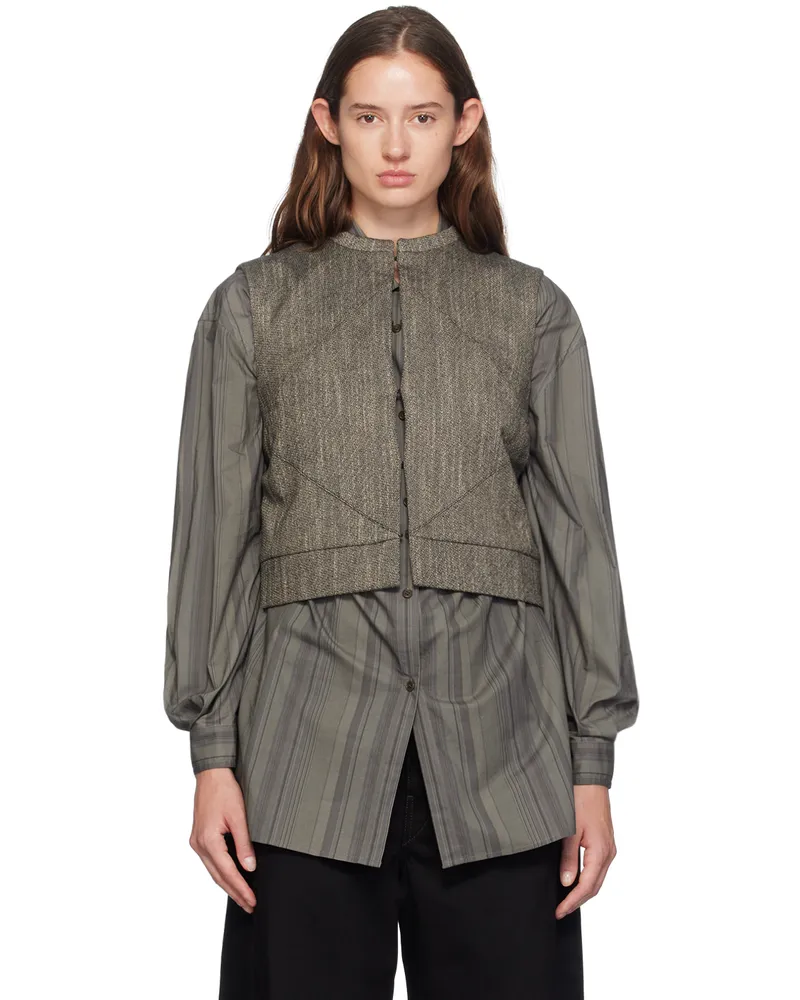 AMOMENTO Gray Motive Vest Charcoal