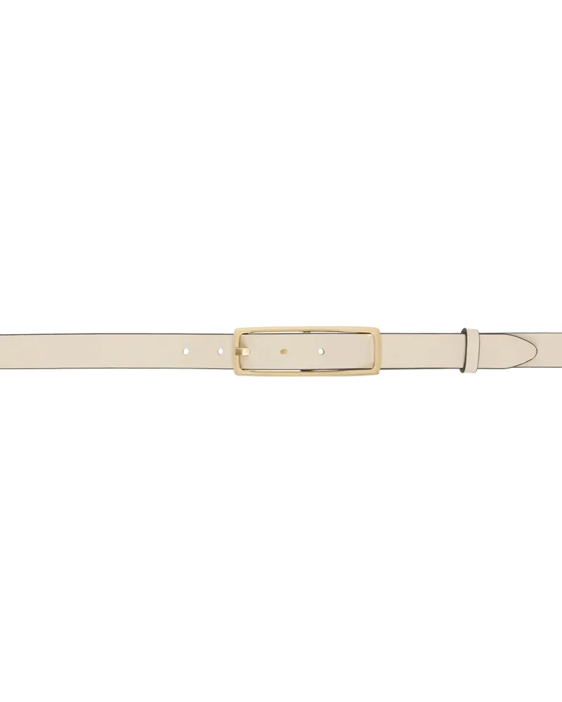 Rag & Bone Beige Small Rebound Textured Belt Greige