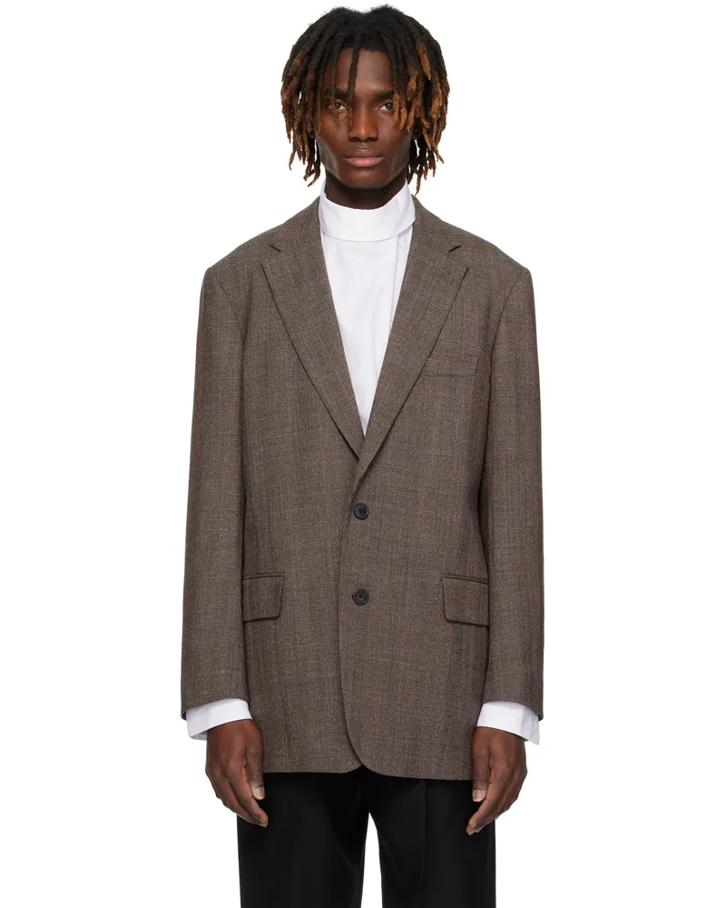 Dries van Noten Brown Check Blazer 352